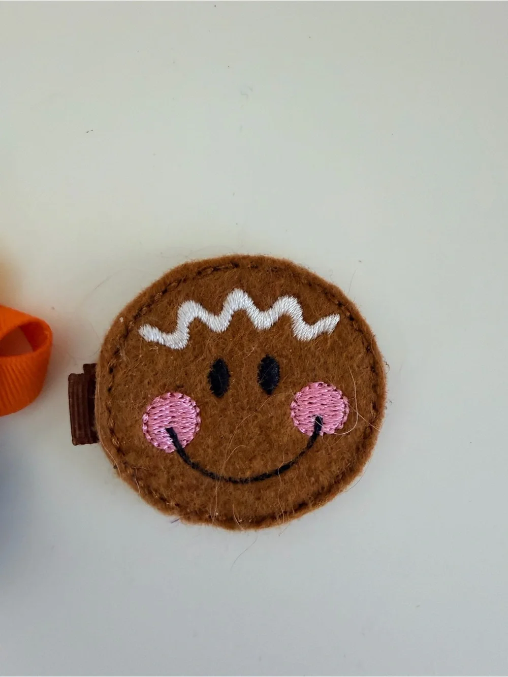 Handmade Thanksgiving Turkey Gingerbread Cookie Hair Clip Set Girls Fall Holiday